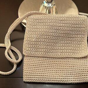 The Sak Cream crochet shoulder women’s bag crochet purse Sz 8/8